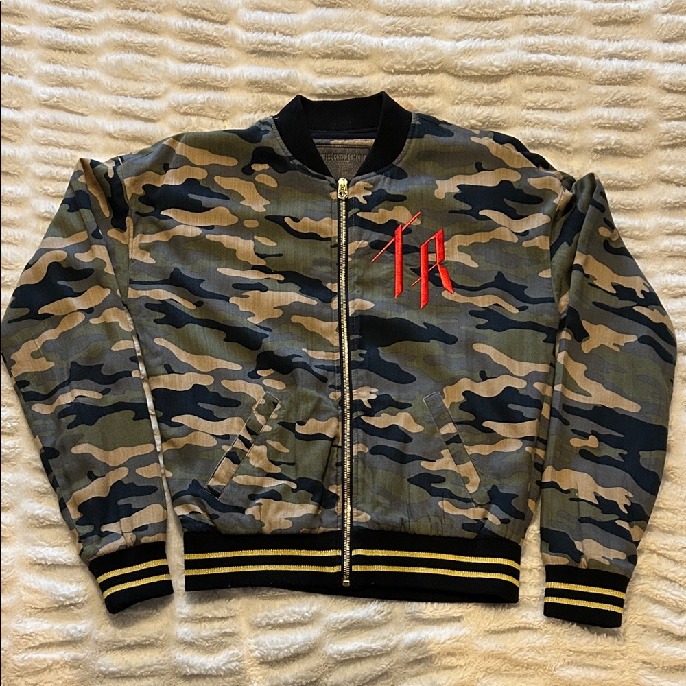 True Religion Camouflage Bomber Jacket